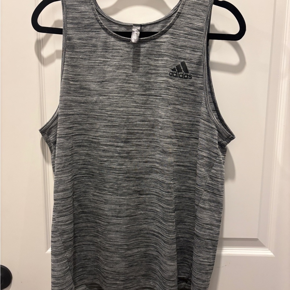 Adidas Men's Heathered Gray Tank Top